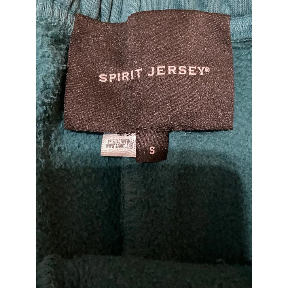 Spirit Jersey NWT Women's Teal Lounge Shorts Neon Graphic Raw Hem Pull On Small